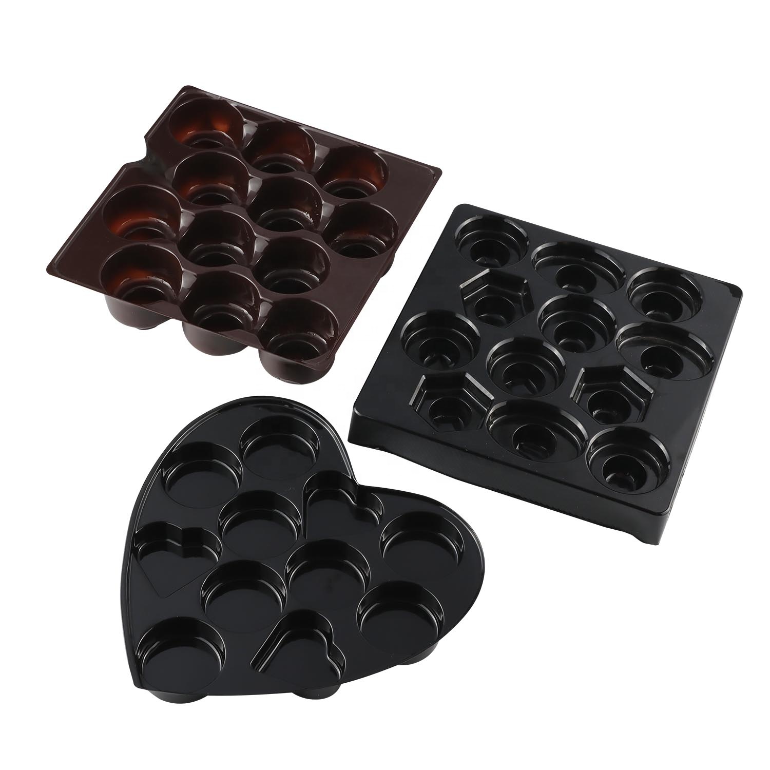 Customized PET Chocolate Thermoforming PS Plastic Insert Tray