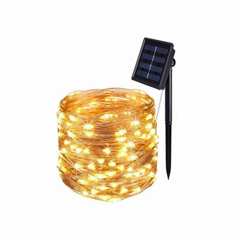 Мини-10 м 33Ft 100 Led теплый белый дом и сад патио свадебные Рождественский мотив свет солнечной палубе огни