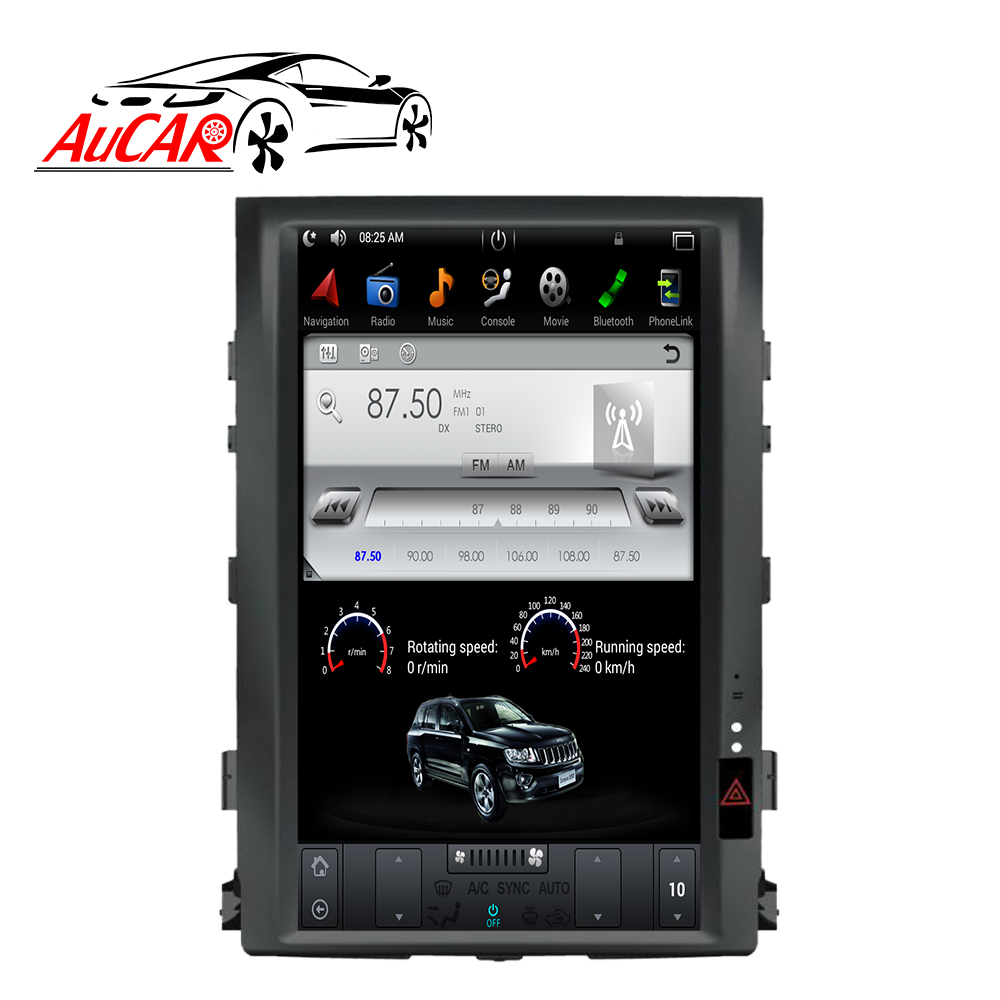 AuCAR 16" Vertical Android 9 Car Multimedia For Toyota Land Cruiser High Version 2007-15 Car Radio Stereo Video Carplay Headunit