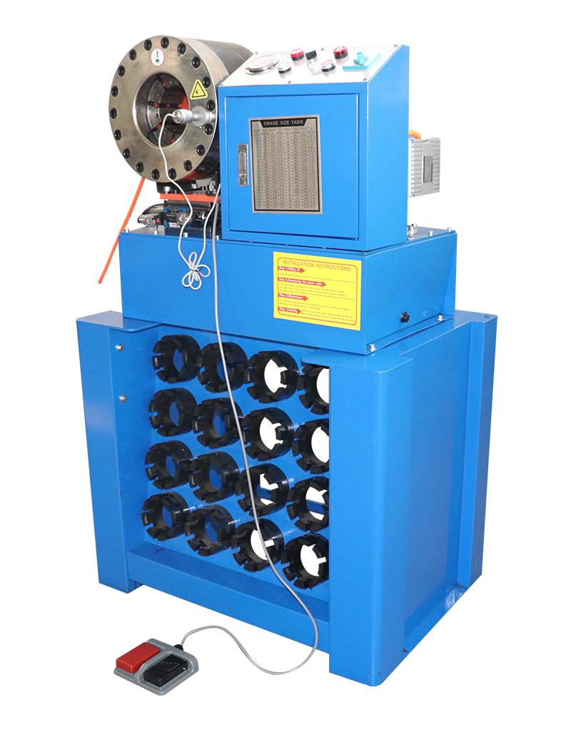 P32 large diameter 2'' 3'' 4'' brake pipe crimping machine press hydraulic rubber hose crimper