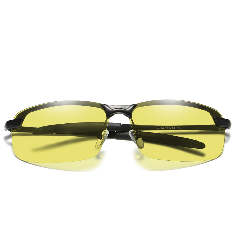 Polarized color-changing sunglasses Sunglasses Metal riding glasses Night vision grayed out Driving driving sunglasses