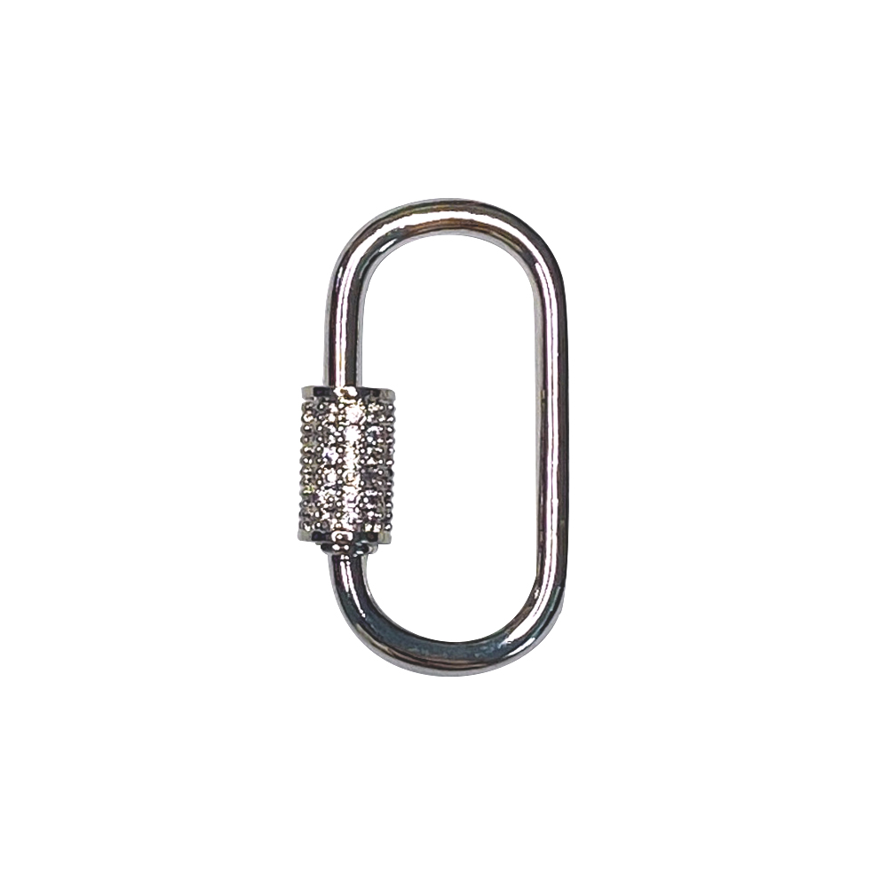 Ювелирные изделия Fun2bead из серебра 925 пробы с покрытием из оружейного металла Алмазная овальная форма с застежкой карабины винтовая застежка