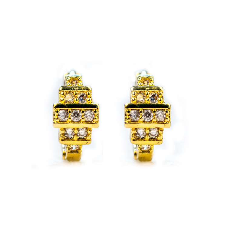 2021 Wholesale Gem Earring Gold-plated Jewelry Turquoise Zircon Earring