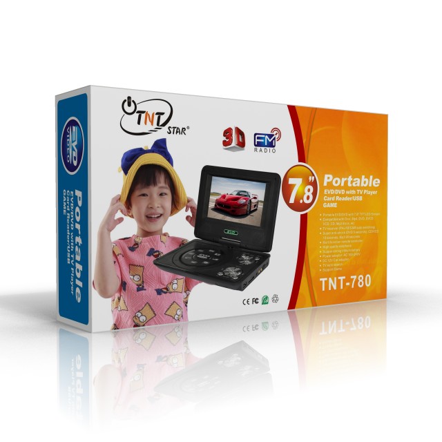 Горячая tntstar TNT-780 портативный dvd-плеер с Usb портативный MP4 плеер Высокое качество 7 дюймов радио OEM EVD плеер