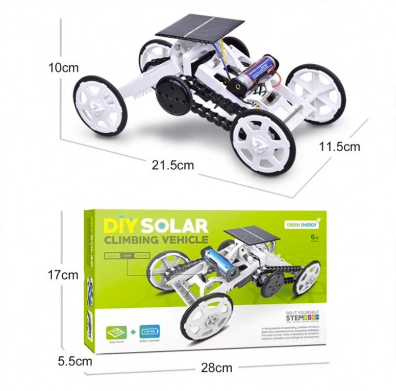Kids science learning game stem diy educational toys multi functional juguetes solares solar system car toy for kids children