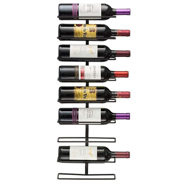 2 bottles metal glasses wall mounted under display hooks hanging chrome storage holder under cabinet wine bottle holder stake