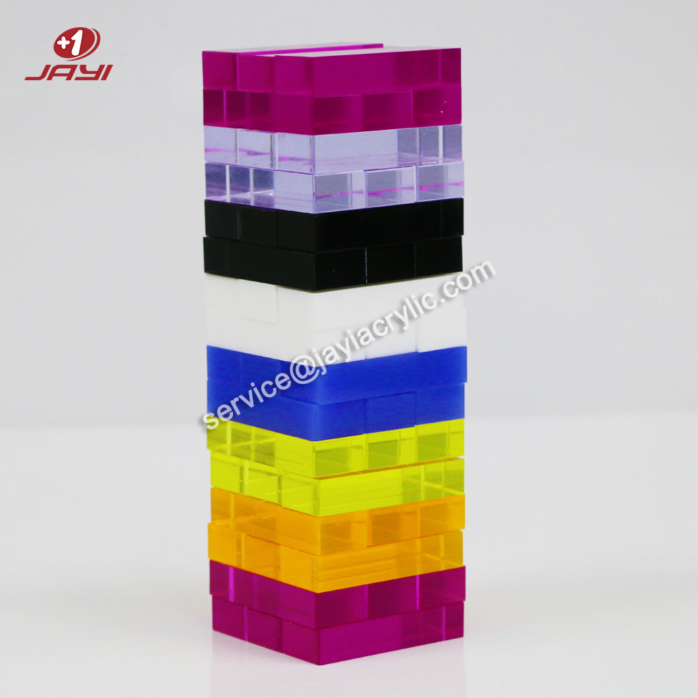 JAYI горячая Распродажа 30 48 54 блоков Tumbling Tower Lucite Custom Mini Acrylic jenda наборы игровых блоков