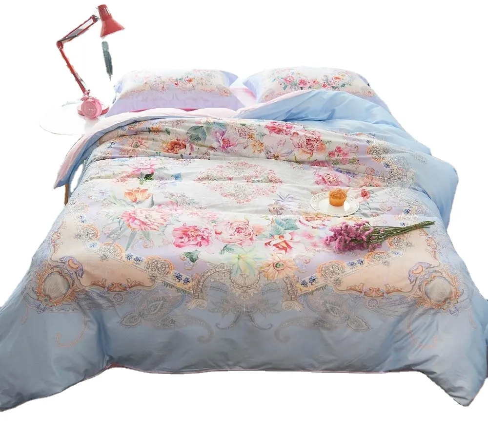 GAGA 100% Cotton Hot Selling Luxury Bedding Set inc Duvet cover & bed sheet& pillowcases