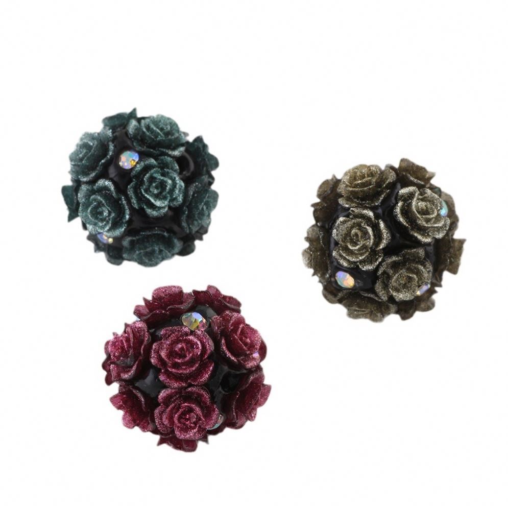 Glow in Dark Beads Rose Flower Bead Straight Hole for Pen Bracelet Necklace Keychain