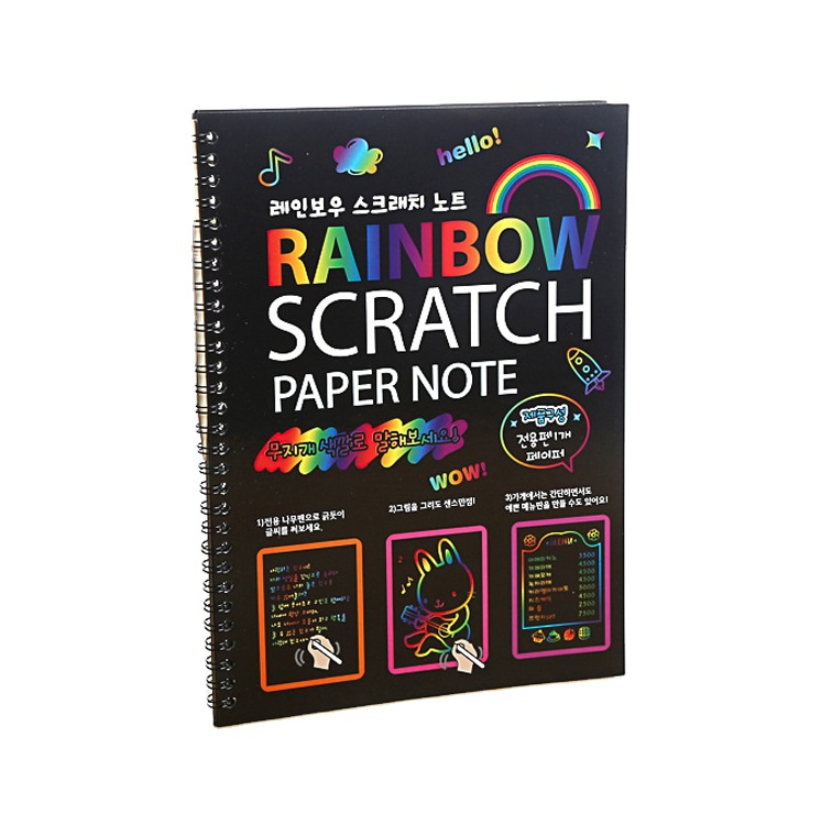 mothers day gifts custom animal art scratch paper cards notebook rainbow scratch paper art kit DIY toy