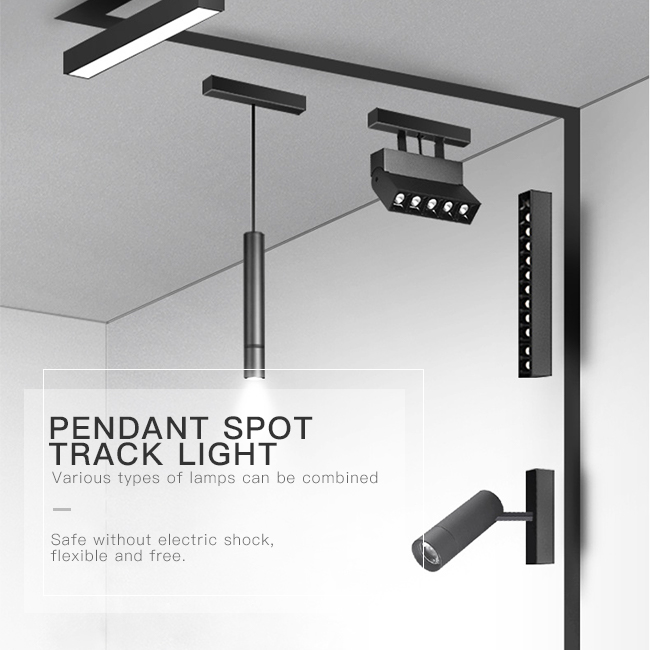 Factory Custom COB Magnet Led Track Light Aluminum Alloy Magnetic Track Light For Hotel Showroom led linear track light