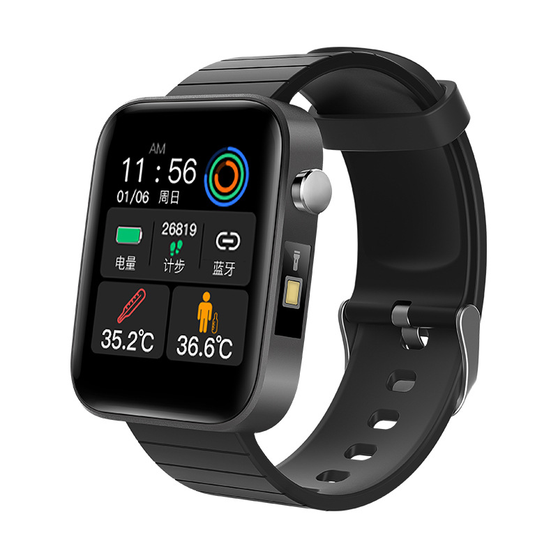 Men'S 1.4 Inch HD Full Touch Large Screen Watches Water Proof Sport Fitness Tracker Heart Rate Blood Pressure Smart Watch