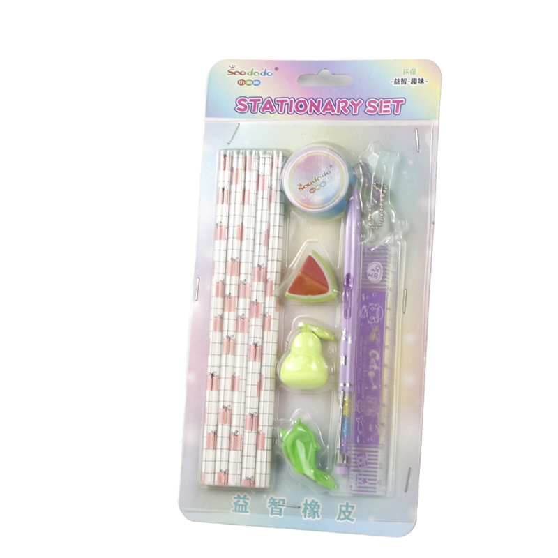 Soododo High Quality Paper Office Stationery Set Wholesale Promotion Back to School Gift