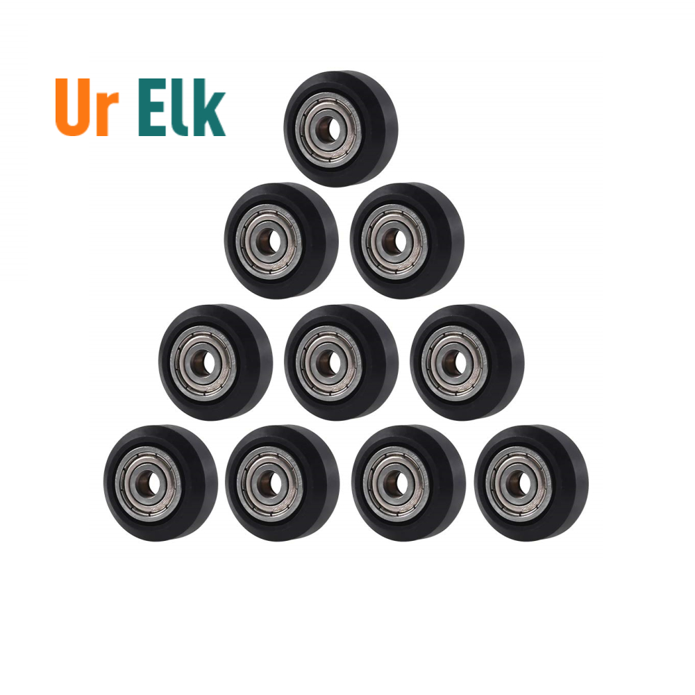 Пластиковый линейный подшипник Ur Elk 3d Printer Pom Pulley, черные колеса 625zz