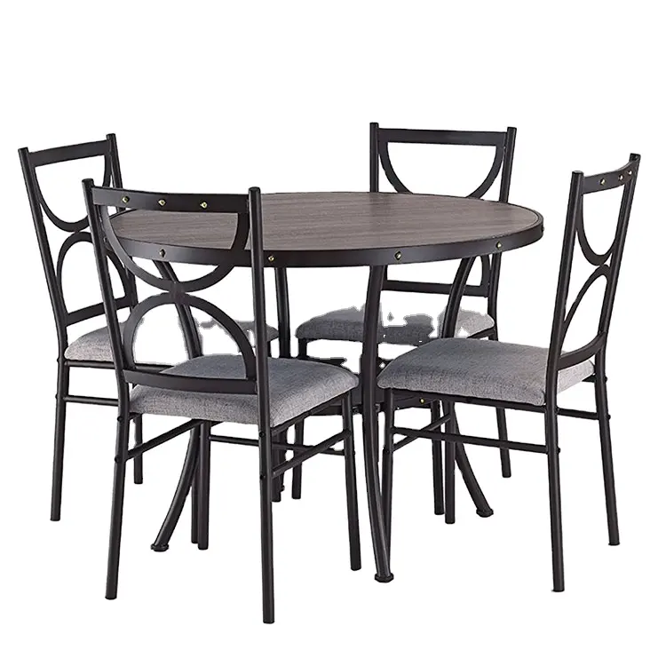 Dining Room Furniture Type Industrial Wood Metal Dining Table and Chair Set US $35-390 / Set