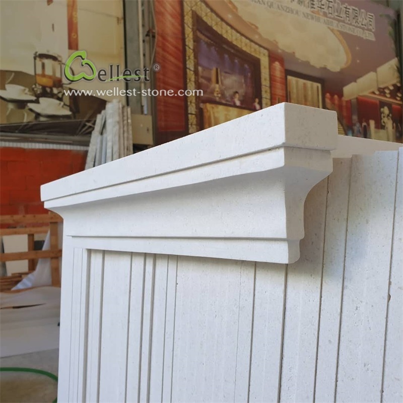 Белый бежевый известняковый оконный порог Bianco Botticino, плитка для окна bullnose