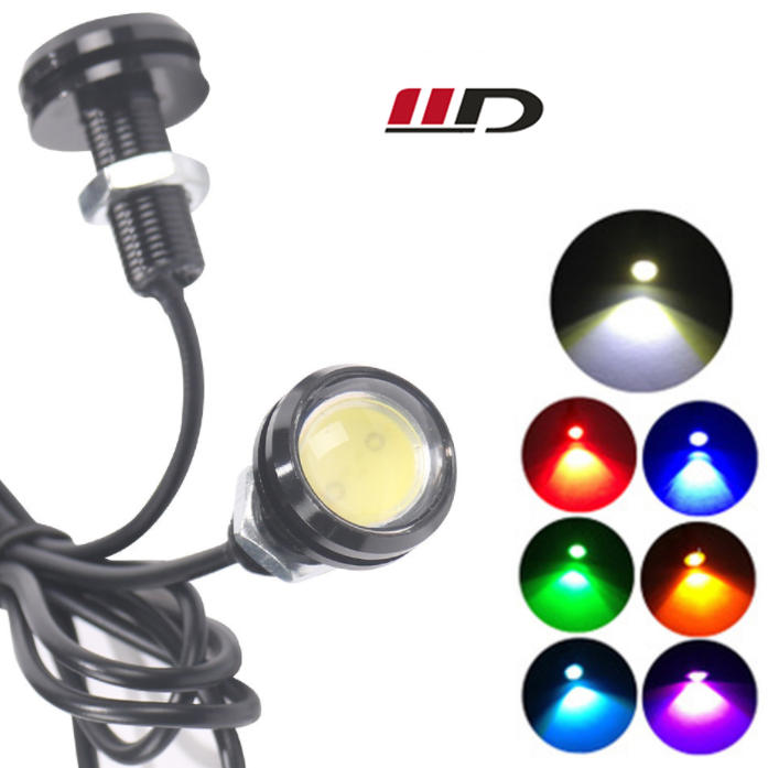 18mm 23mm 12V DC White LED Eagle Eye Light Car Fog DRL Backup Parking Signal light