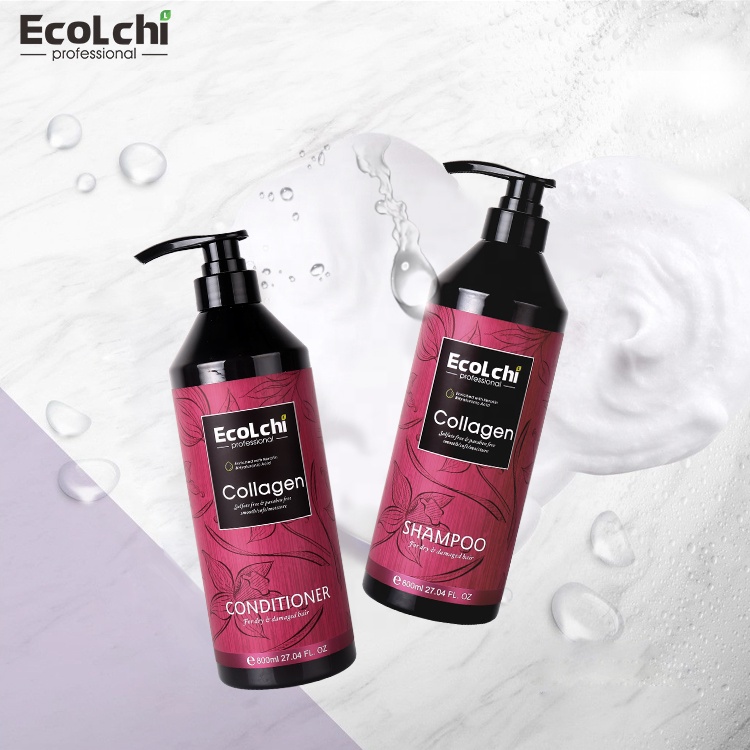 ECOLCHI частная этикетка бесплатный образец сульфат и парабен Бесплатный влага шампунь и Кондиционер
