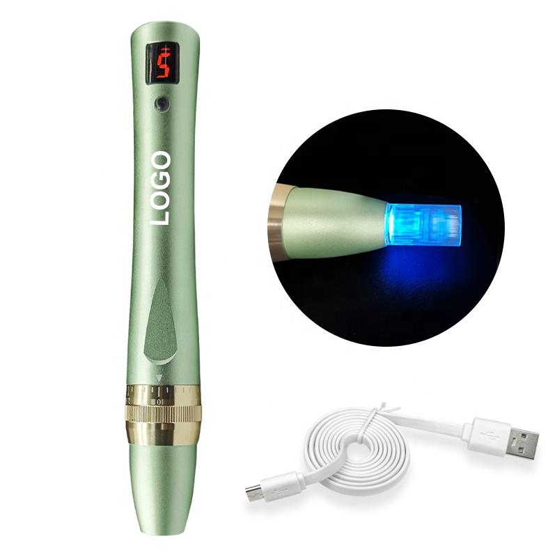 7 Color Led Wireless Microneedling Electric Aguja Microneedle Cartuchos Dermal Filler Agujas Professional Needles Dermapen