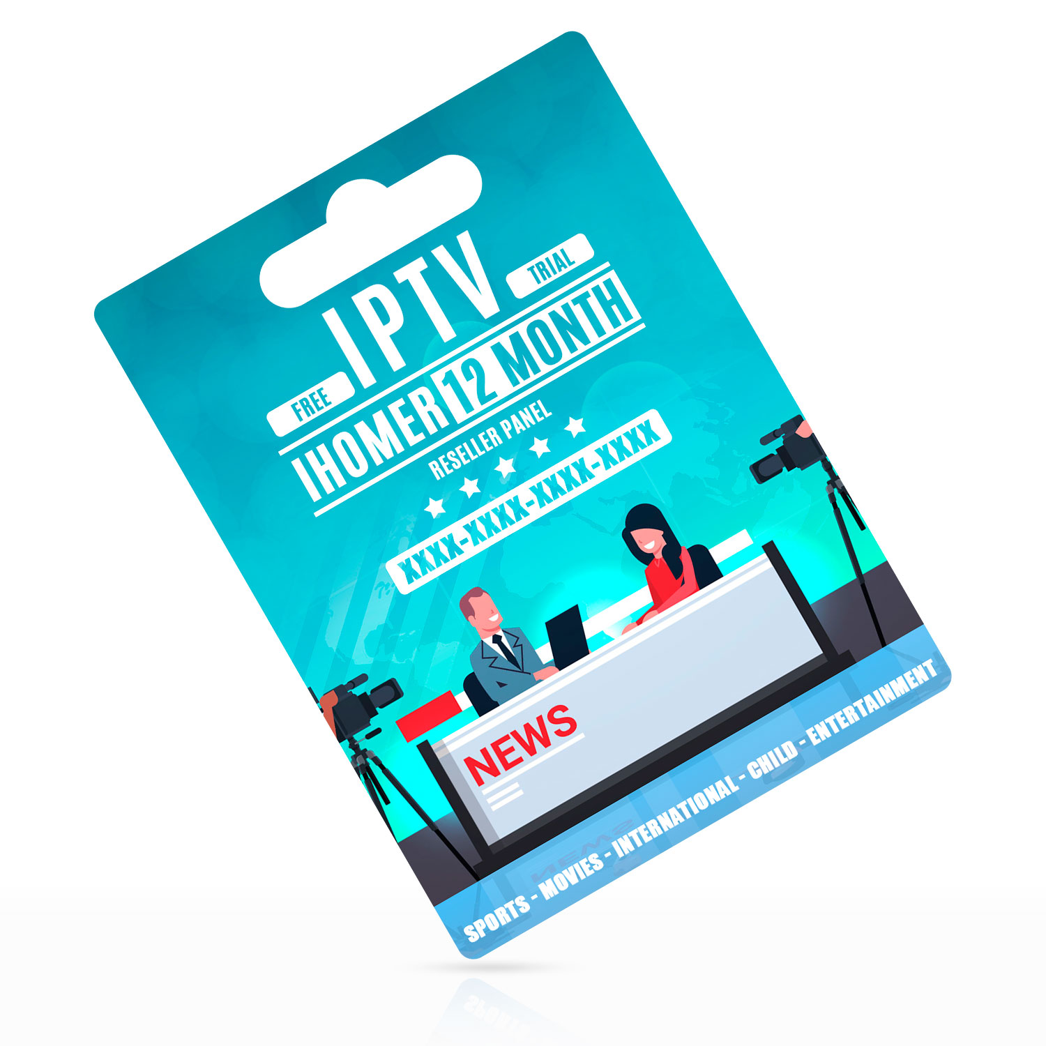 2021 IPTV код Бесплатная пробная версия ihomer телеприставка реселлер панель m3u iptv подписка 4k hd Android ТВ коробка 12 месяцев