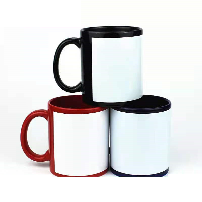 New Arrival 11oz Irregular Part heat transfer printing Sublimation Blanks Ceramic Mugs with Handle
