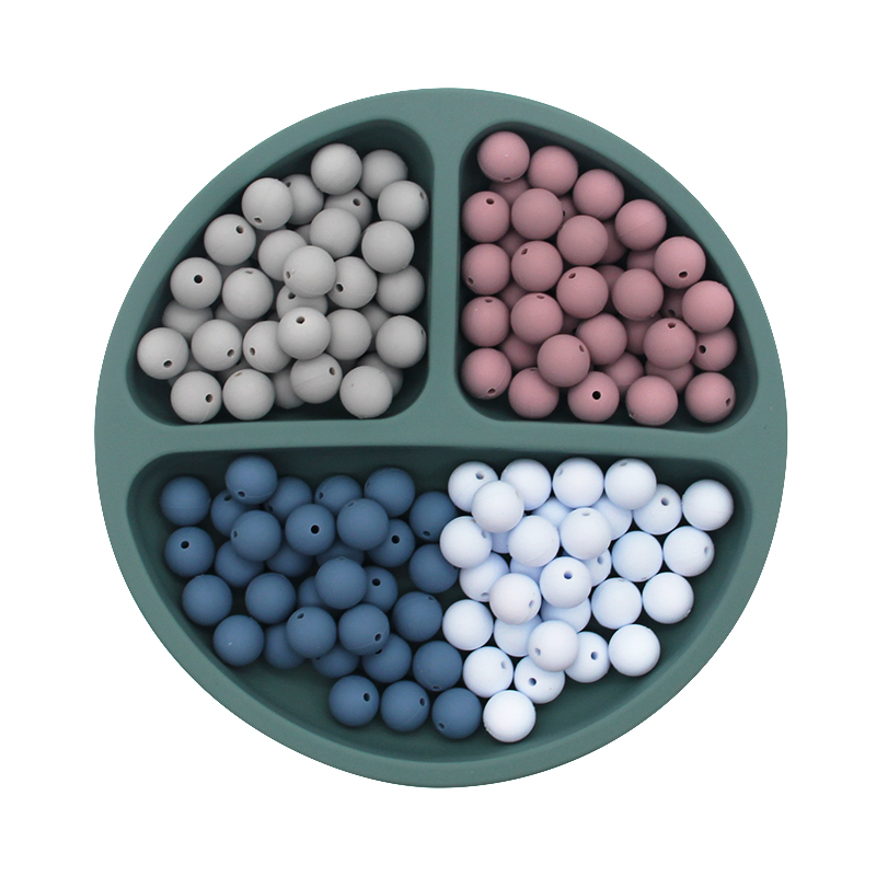 Customized Silicone Teething Beads Bulk cuentas de silicona 9 mm 12 mm 15 mm 19 mm Round Silicone Chew Beads BPA Free
