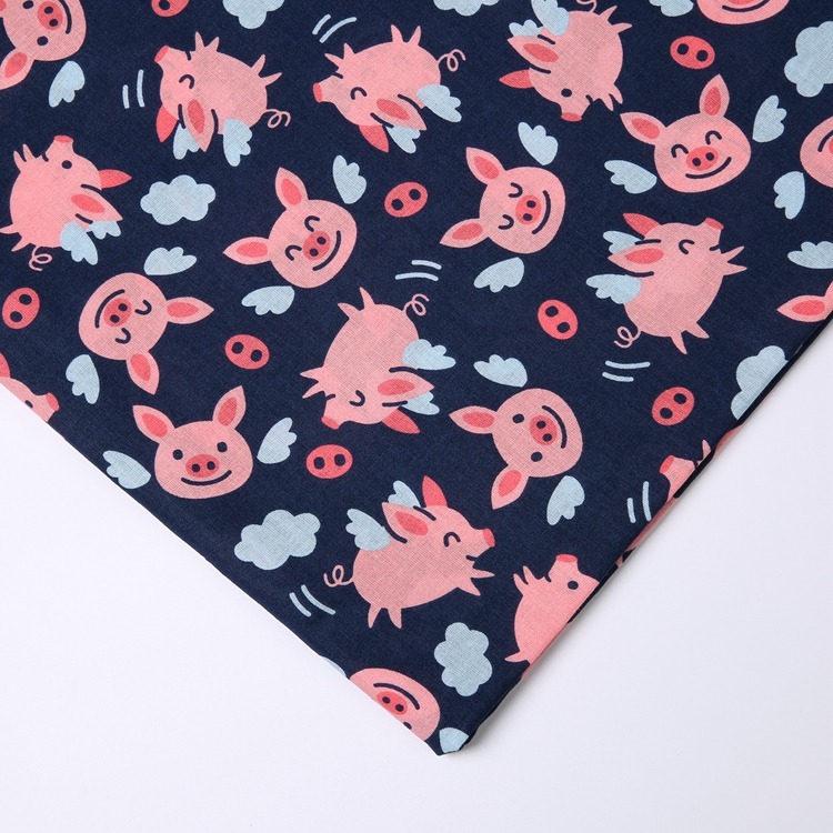 Promotion Customized Printing 100% Cotton Fabric Lightweight Summer T-shirt Comfortable Fabric Cute Pattern Voile Printed Fabric
