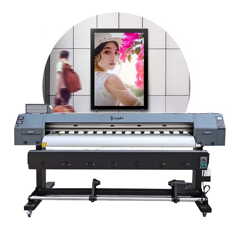 Yinghe 1.8m XP600 DX5 1440DPI Professional Eco Solvent Printer Anti-Fading Ink Long-Lasting Colors Convenient Handling Machine