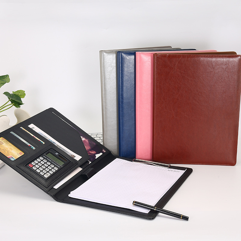Business Portfolio Organizer Folder A4 PU Leather Portfolio