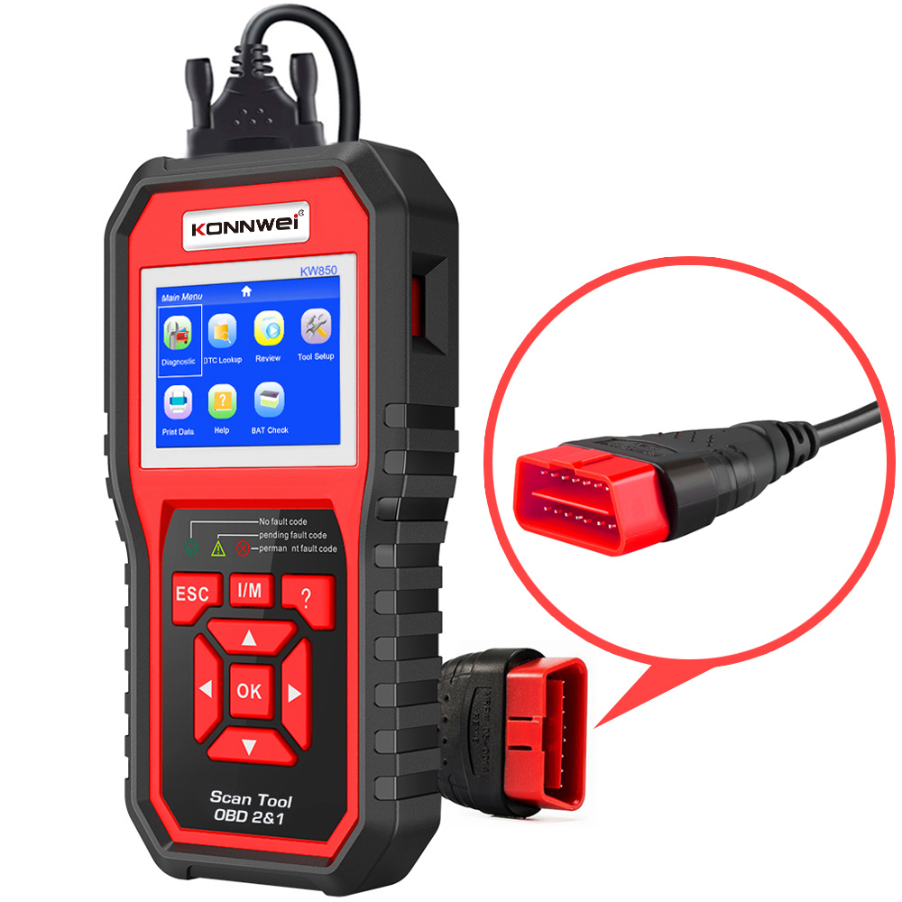 Инструменты для диагностики автомобиля OBD2 анти konnwei kw850, поддержка рынка Испании, всех автомобилей с протоколом OBDII