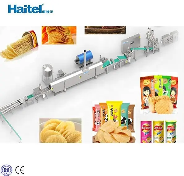 Полностью Автоматическая производственная линия для производства картофельных чипсов, цена на закусочную машину
