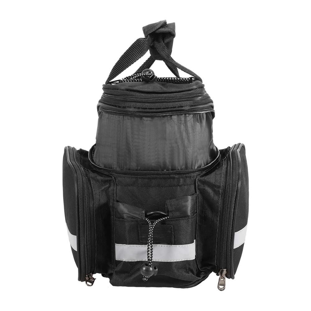 Waterproof Bicycle Rear Seat Bag Bike Carrier Trunk Bag Expandable with Rain Cover