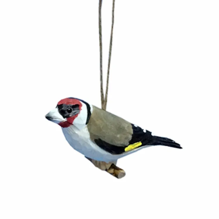 Decobird Hand Carved Wooden birds for home decor garden decor Custom eco-friendly hanging birds
