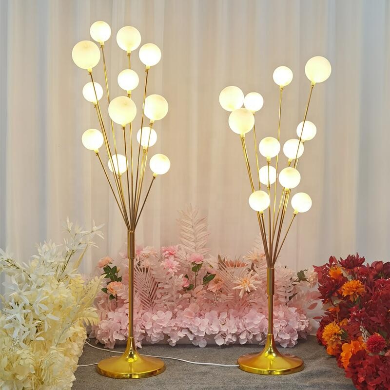 Wedding props gold iron art happy fruit apple tree lighting stage layout christmas tree lights