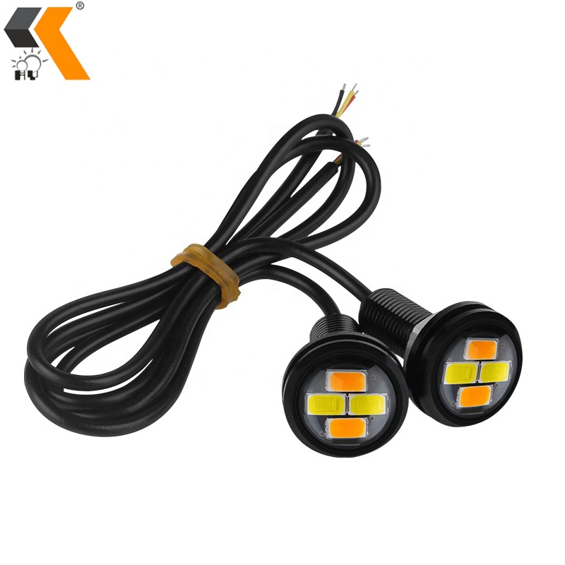 Светодиодная лампа для мотоцикла 5630 4 SMD 23 мм, стробоскоп, лампа «Орлиный глаз», светодиодные дневные ходовые огни DRL с указателем поворота