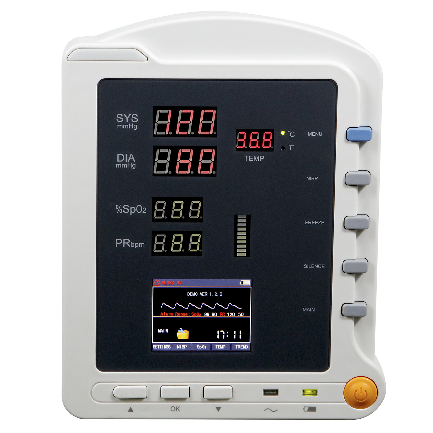 CONTEC CMS5100 First Aid Kit Portable NIBP SPO2 Vital Signs Patient Monitor