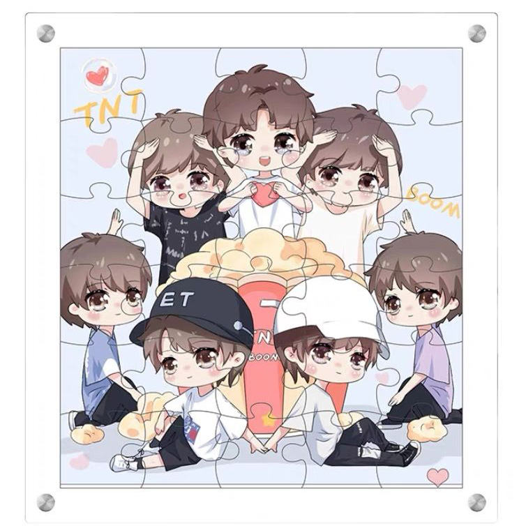 Wholesale Puzzle Can Be Pasted Acrylic Jigsaw Photo Frame Kpop Boy Group Jk V Jimin Custom