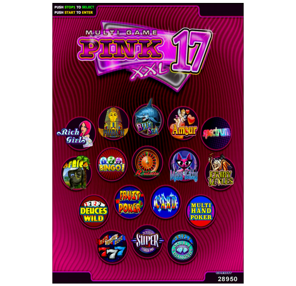 Многофункциональная игра, размер XXL, розовый, 17, синий, 17, зеленый, 22, вертикальный экран, английская версия, монетная игра