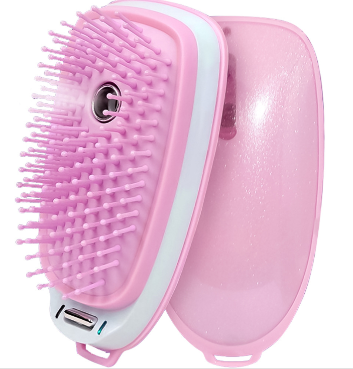 Professional ionic Hair Straightening Massage Comb brush Nano Spray Cool down Mini comb for hair