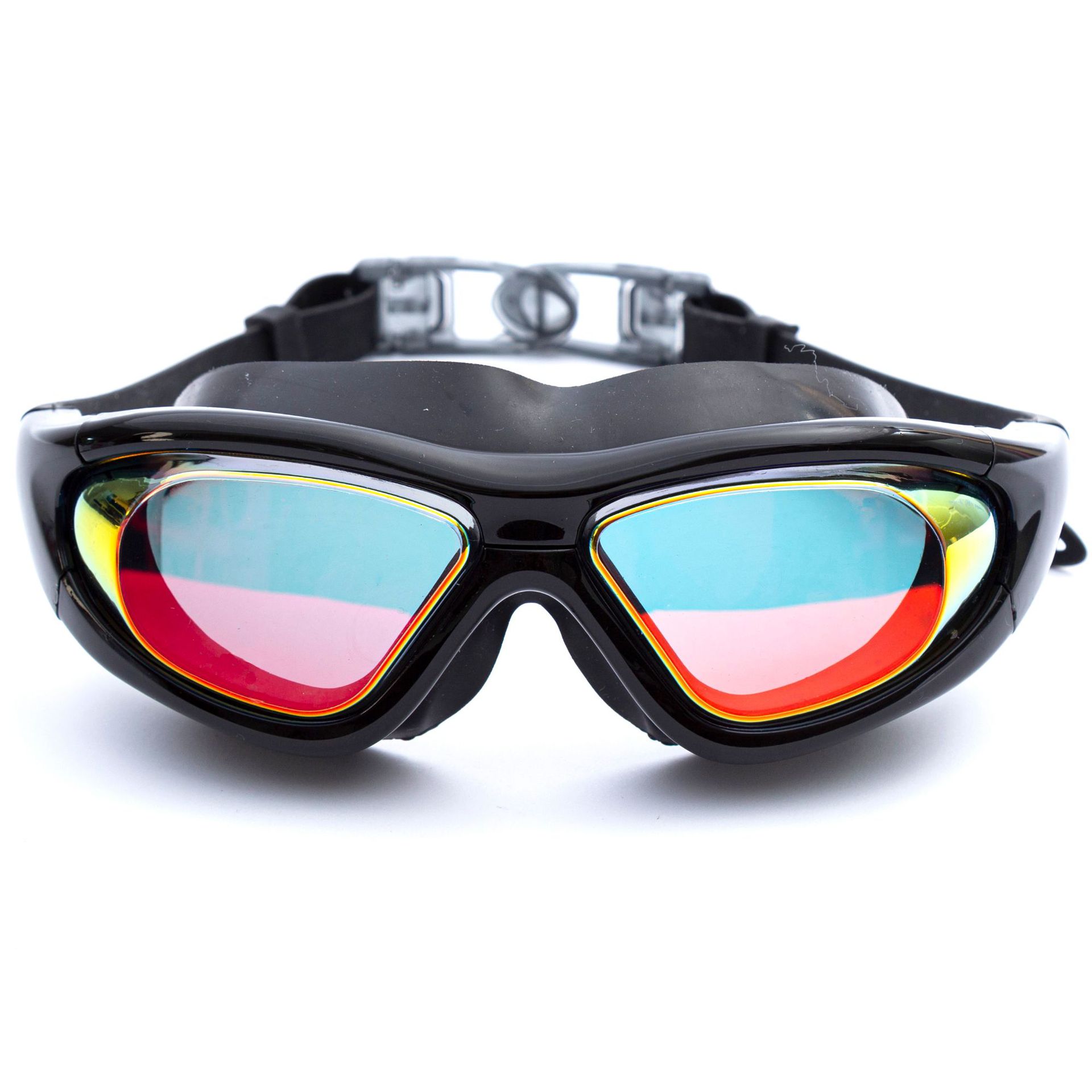 New Large Frame Anti Fog Swimming Glasses Adult Silicone Colorful Electroplating Anti Fog Adult Swimming Glasses