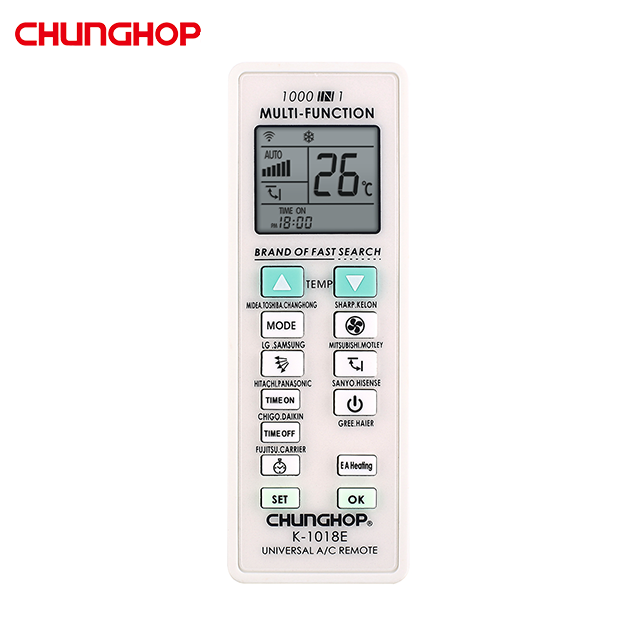 K-1018e chunghop, оптовая продажа с завода, универсальный пульт дистанционного управления для кондиционера воздуха 1000 в 1