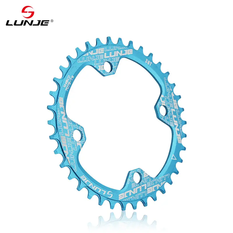 LUNJE Round Chain Ring MTB Mountain Bicycle 32T 34T 36T 38T Crown Crank Set Single Tooth Plate Parts
