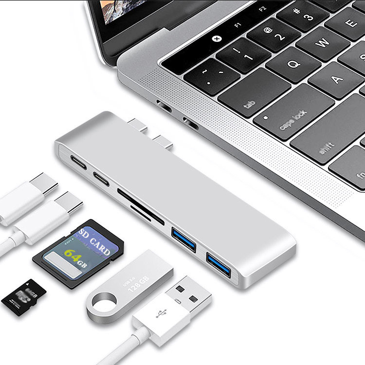 USB Type C концентратор для TF SD Card Reader концентратор 3,0 адаптер с PD Power USB C Hub Док-станция для MacBook Pro/Air USB-C 2019