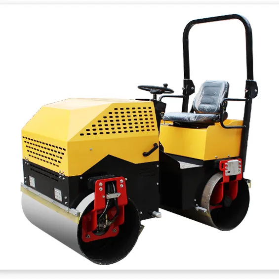 1 ton 1ton ride on vibratory drum road roller compactor