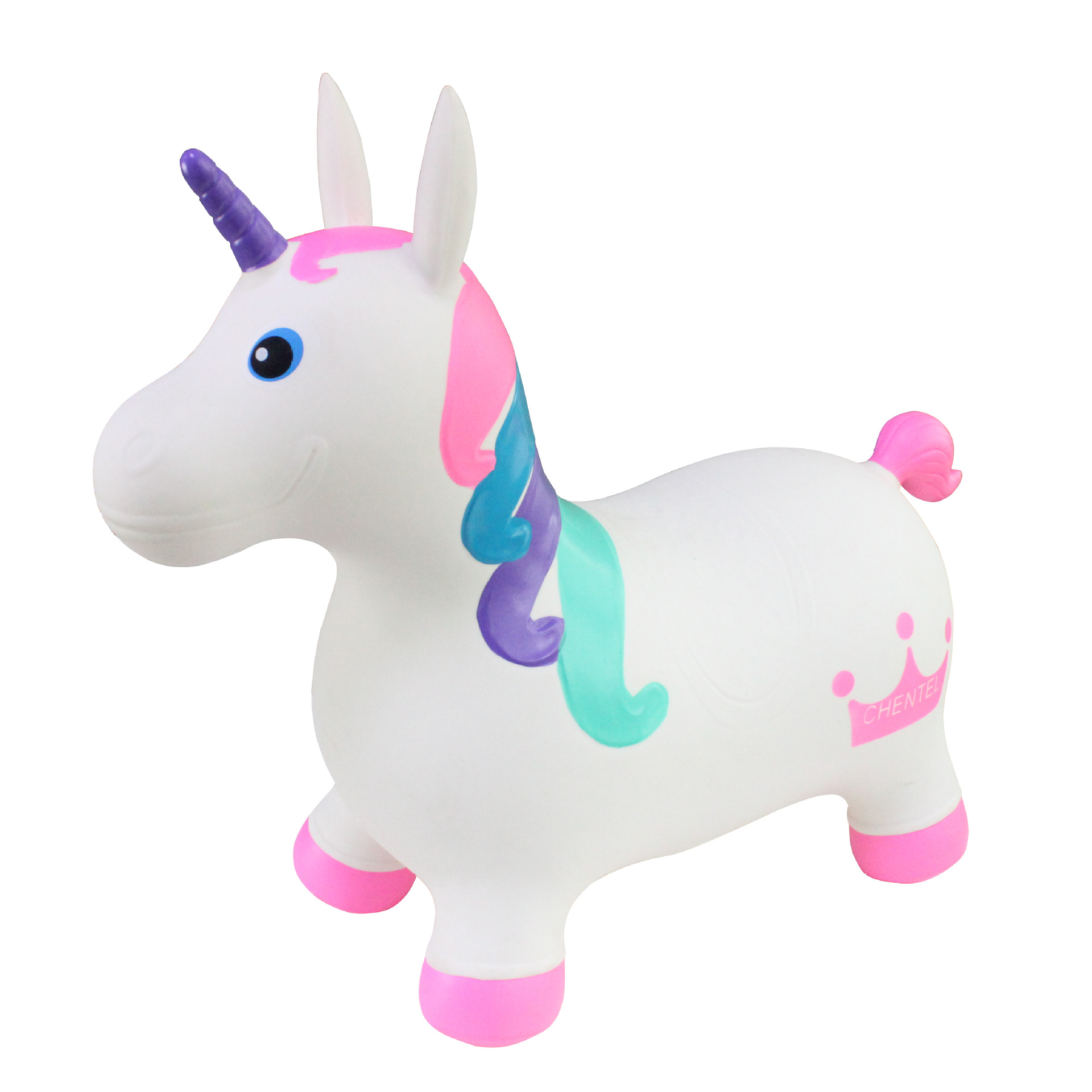 Colorful jumping horse PVC toy horse cartoon animal children's inflatable toy