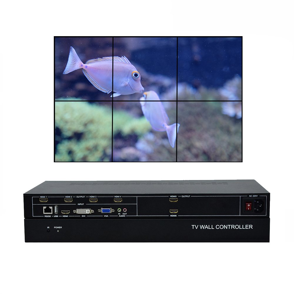 Video wall composite controller 1080P 2x3 60hz video game controller wall art