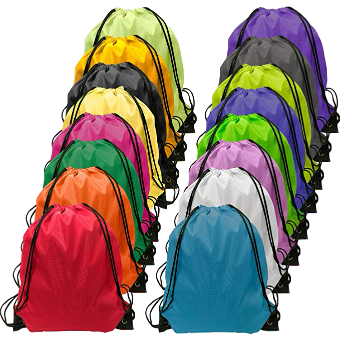 Custom logo Cheap Promotional Polyester Sports Drawstring Bag