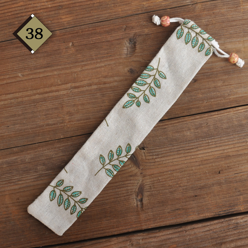 Promotion Spoon And Fork Paper Only Cutlery Organizer Bag Canvas Cotton Linen Chopsticks Folding Knife Pouch