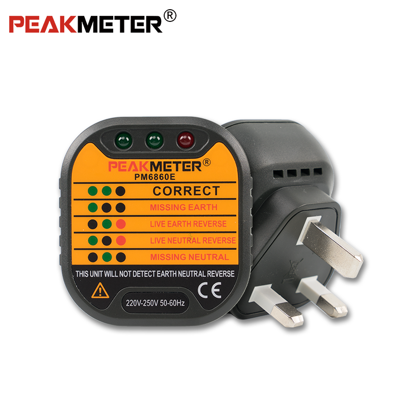 В продаже Peakmeter PM6860E 230 В детектор напряжения тестер розеток Британский Стандартный тип розетки Обнаружение прямой линии