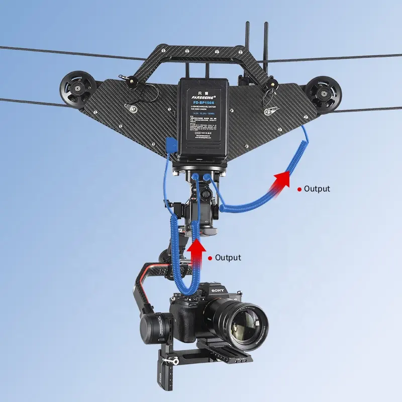 FlyingKitty Remote Control DSLR CableCam Motorized Camera Cablecam FM6